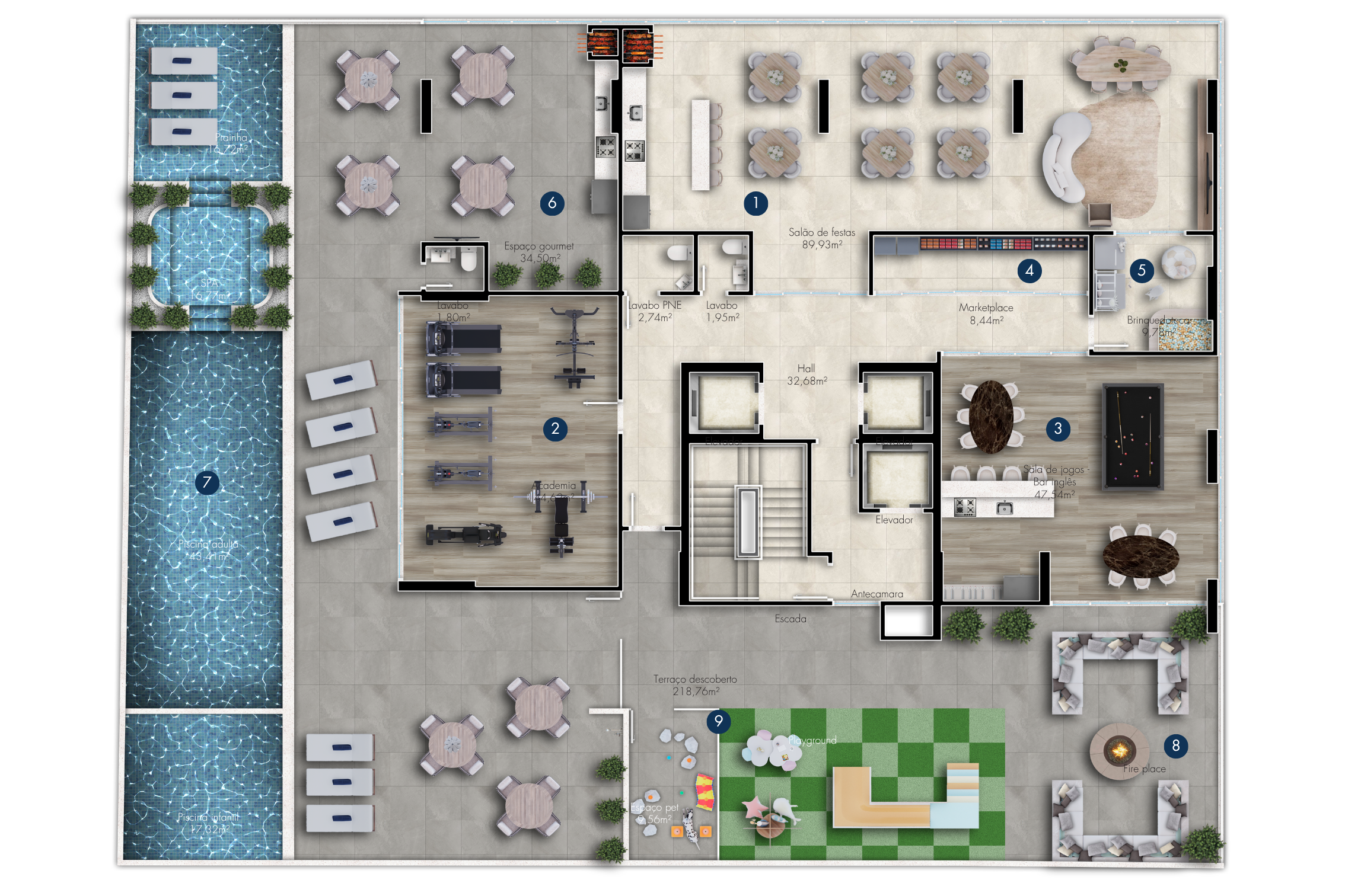 Planta — Área de Lazer Porto di Bari